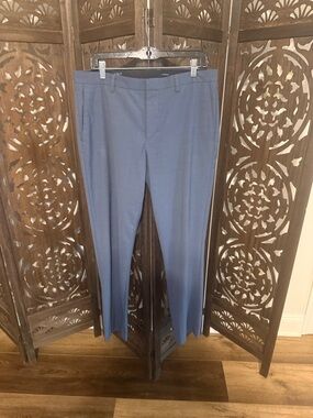 J. Crew Men's Light Blue Dress Pants - Tailored Flat Front